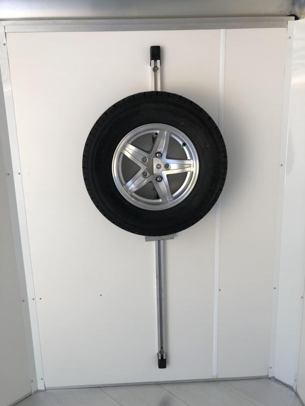 2021 Aluma AE716TA 7X16 W/ AMP PKG Spare Tire/Wheel/ Wall Mount Enclosed Cargo Trailer Koenig