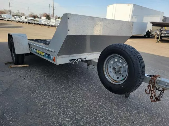 2021 Aluma Used 8605F Snowmobile Tilt Trailer