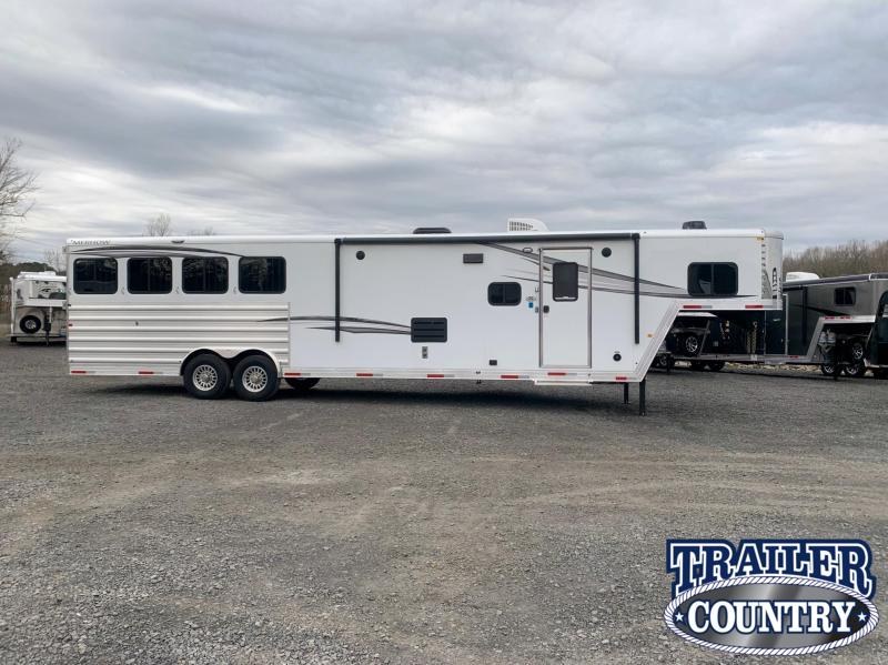 2021 Merhow Trailers Stampede 4 Horse Living Quarters Trailer with Slide 2021 Merhow Trailers Stampede 4 Horse Living Quarters Trailer with Slide