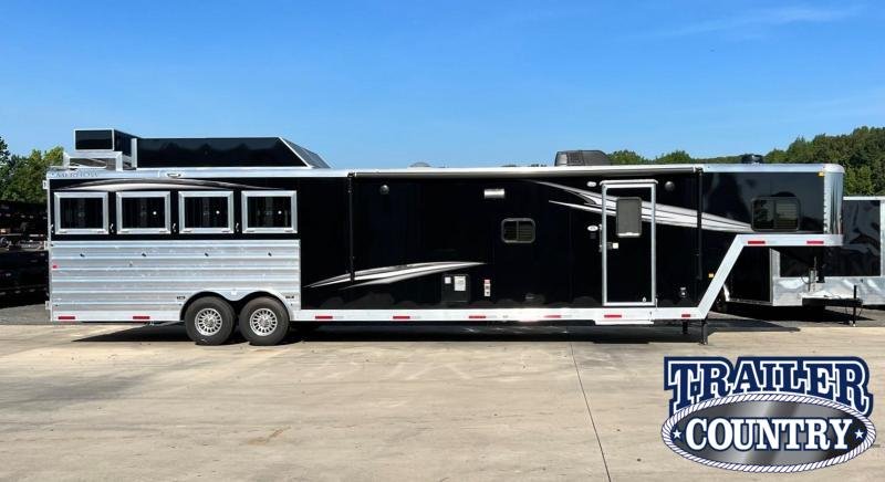 2023 Merhow Trailers Stampede 8416-A RWS 4 Horse Living Quarters Trailer w/Generator - IN STOCK! 2023 Merhow Trailers Stampede 8416-A RWS 4 Horse Living Quarters Trailer w/Generator - IN STOCK!