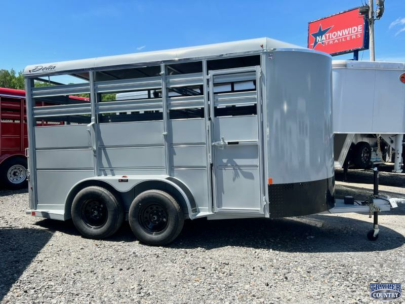 2022 Delta Manufacturing 500 2 Horse Stock Combo Livestock Trailer