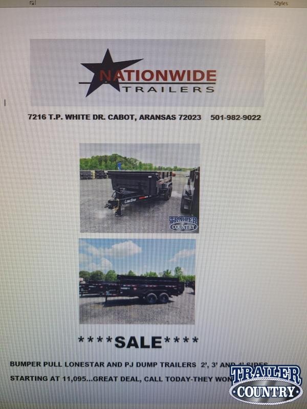 2022 Lonestar 83X14 TA Dump Trailer 2022 Lonestar 83X14 TA Dump Trailer