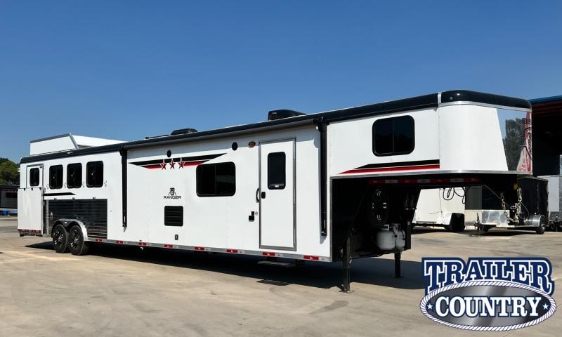 2023 Bison Trailers Ranger 8416SR 4 Horse Side Load Living Quarters Horse Trailer w/Slide Out and Rear Tack 2023 Bison Trailers Ranger 8416SR 4 Horse Side Load Living Quarters Horse Trailer w/Slide Out and Rear Tack