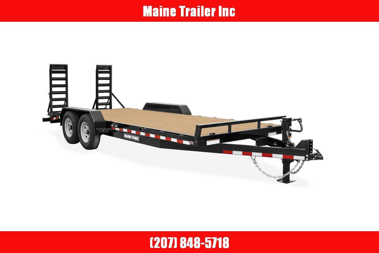 2023 Sure-Trac 7 x 18 (16+2) Equipment Trailer 14K 2023 Sure-Trac 7 x 18 (16+2) Equipment Trailer 14K