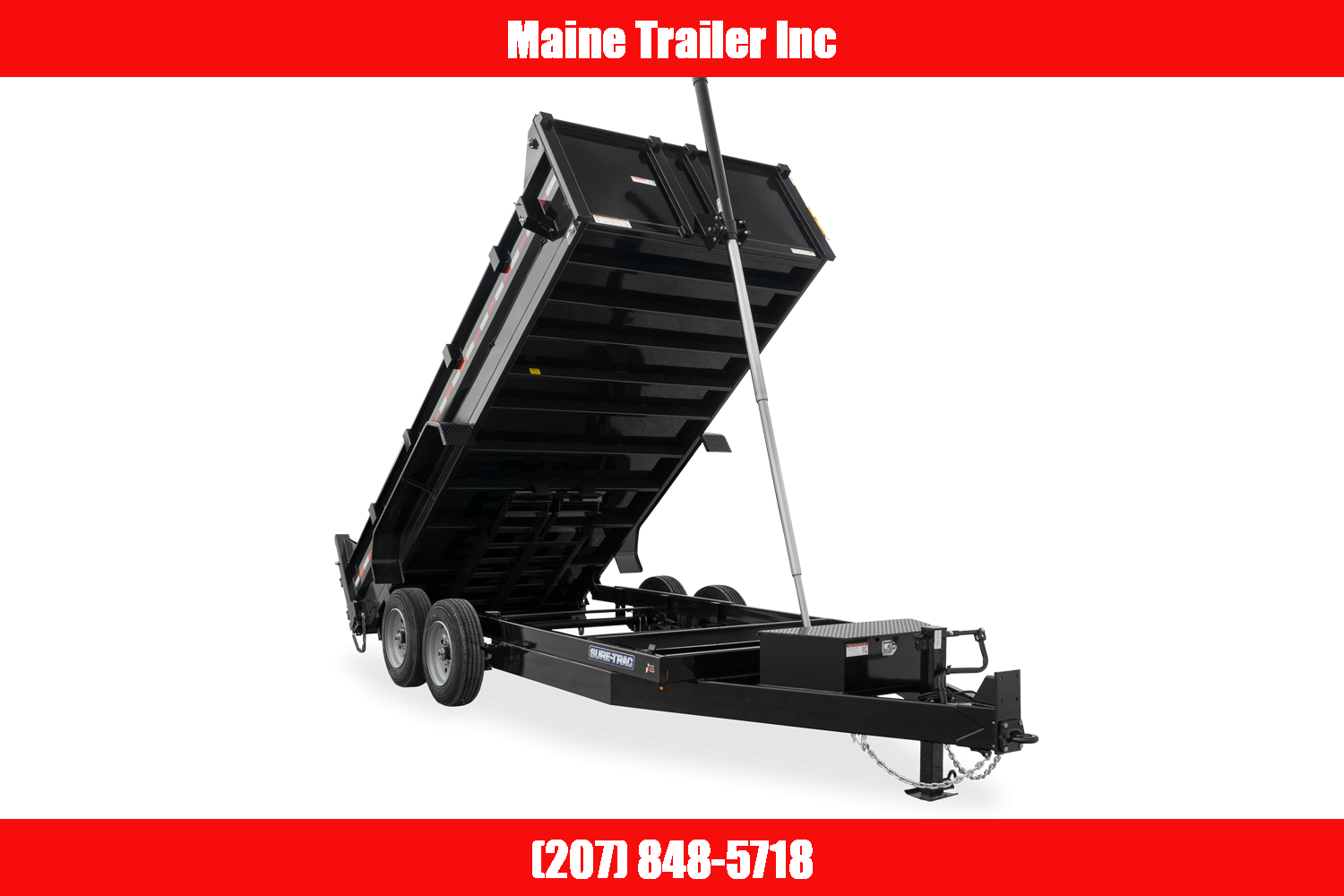2023 SureTrac 82 IN x 16 HD Low Profile Dump Trailer 16K Telescopic