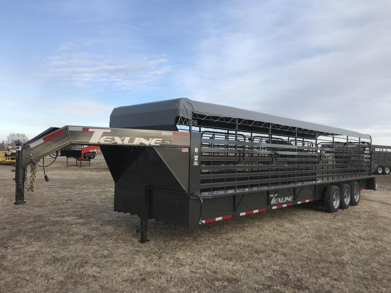TexLine 2020 TexLine 6-8x24 Tarp Top Cattle Trailer Livestock Trailer TexLine 2020 TexLine 6-8x24 Tarp Top Cattle Trailer Livestock Trailer