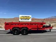2026 GoodGuys Trailers Candy Apple Red  7X14 Low Pro Telescopic Dump 14K with 24'' High Sides
