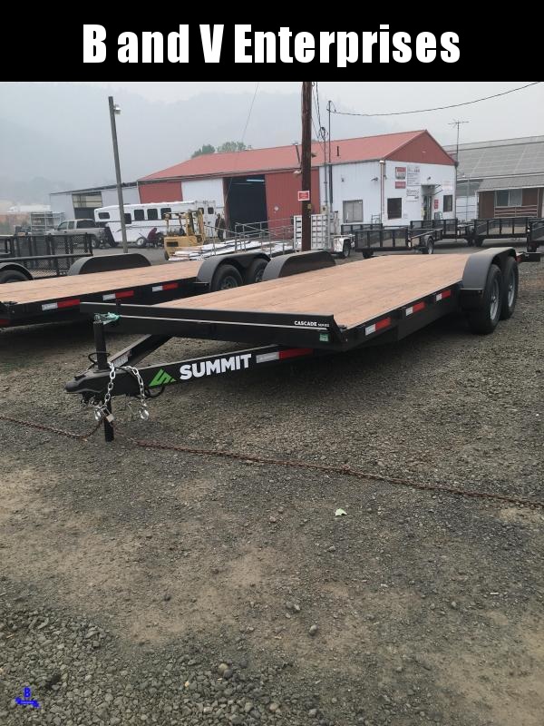 2022 Summit Cascade Flat Bed CAR HAULER C722TA4 14K Equipment Trailer 2022 Summit Cascade Flat Bed CAR HAULER C722TA4 14K Equipment Trailer