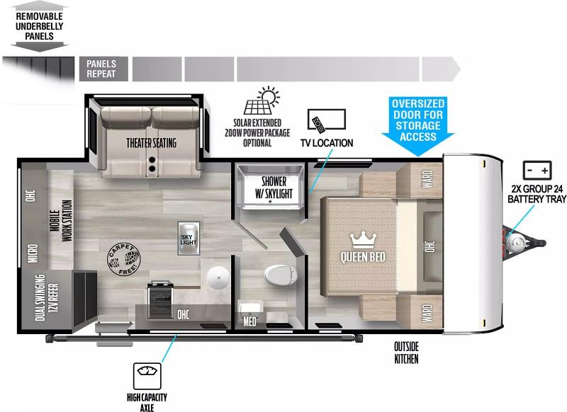2024 Forest River 163RDSK Wildwood FSX Travel Trailer International