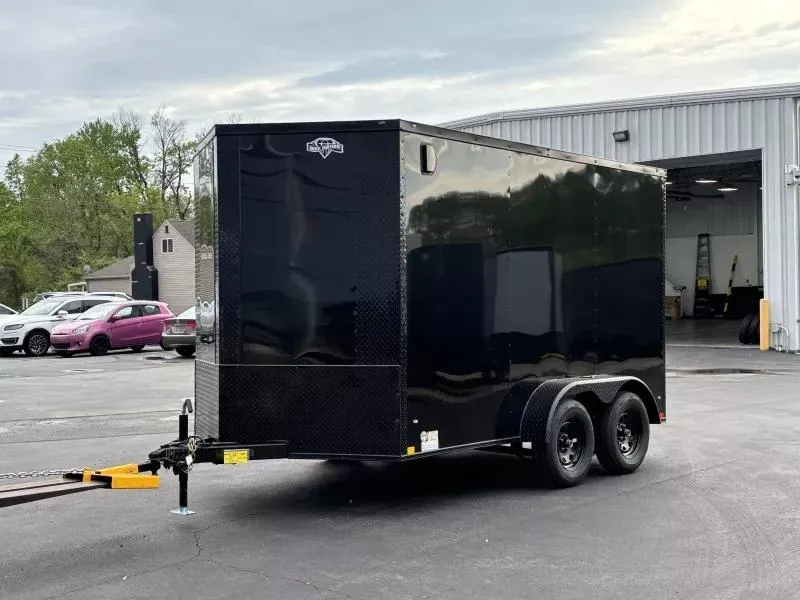 2025 Diamond Cargo 7' X 12' TA V-Nose Enclosed Trailer / 5 Year Warranty