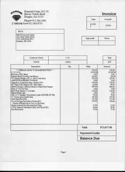 2026 Diamond Cargo 8.5' X 24' TA V-Nosed Enclosed Trailer/ 5 Year Warranty