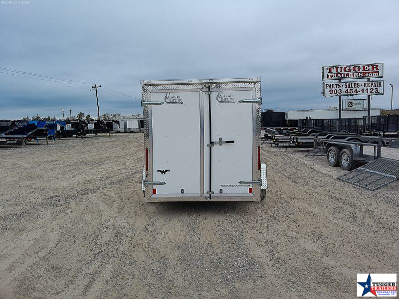 2024 Cargo Craft 2024 6x10 White Single Axle Elite VNose Cargo