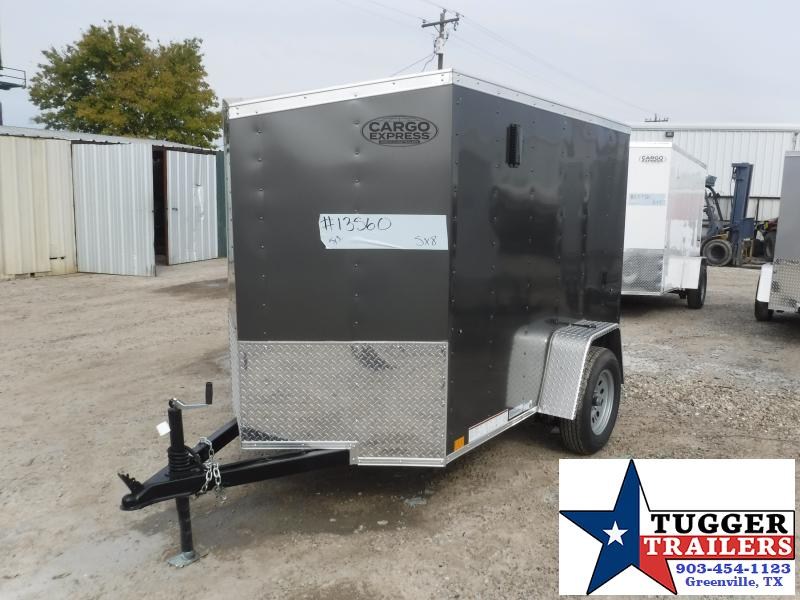 2023 Cargo Express 5x8 8ft Gray Ramp VNose 13560 Move Travel Storage