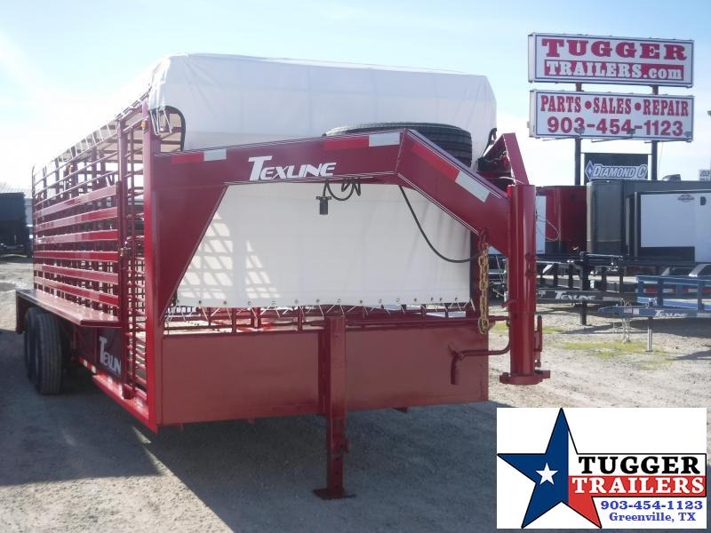 2020 TexLine 80x24 24ft Gooseneck Cattle Farm Cow Horse Goat Livestock Trailer 2020 TexLine 80x24 24ft Gooseneck Cattle Farm Cow Horse Goat Livestock Trailer