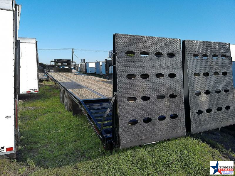 2022 TexLine 102x40 Open Flatbed Work Tool Gooseneck Heavy Duty Equipment Trailer Tugger