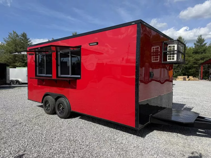 2025 Coast 2 Coast 8.5X18 TA CONCESSION TRAILER (FULLY EQUIPPED) BLACKOUT Vending / Concession Trailer