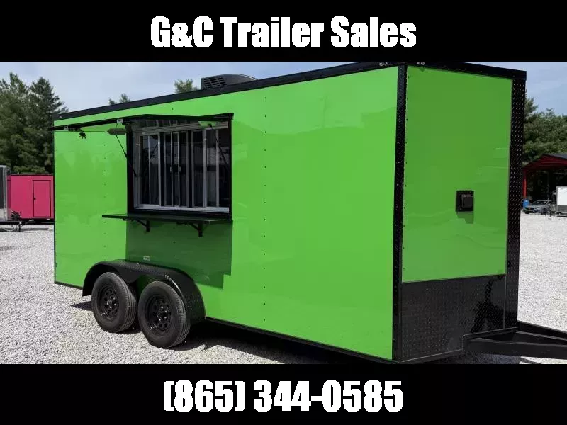 2025 Coast 2 Coast 7X16 TA CONCESSION Vending / Concession Trailer
