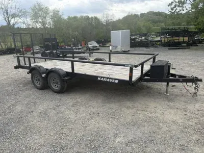 2024 Karavan Trailers 7x16' Tandem Axle Utility Landscape Trailer 7400# GVW
