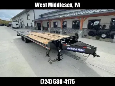 2026 Sure-Trac 102x25 HD Beavertail Deckover Trailer 22500# GVW ST-HDO10225-225