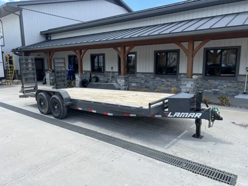 2022 Lamar 7X20 14000 GVW * STAND UP RAMPS * ADJUSTABLE COUPLER * TOOLBOX * H6832027-Deluxe