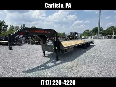 2026 MAXX-D 102x32' Gooseneck Beavertail Deckover 40000# GVW LHX10232