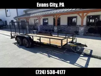 2026 Big Tex Trailers 6.5x16' Tube Top Landscape Utility Trailer 7000# GVW 60PI-16BK4RG2B