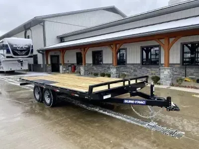 2026 Sure-Trac 102x16' Deckover Flatbed Trailer 9900# GVW  ST-TDOF10216-100