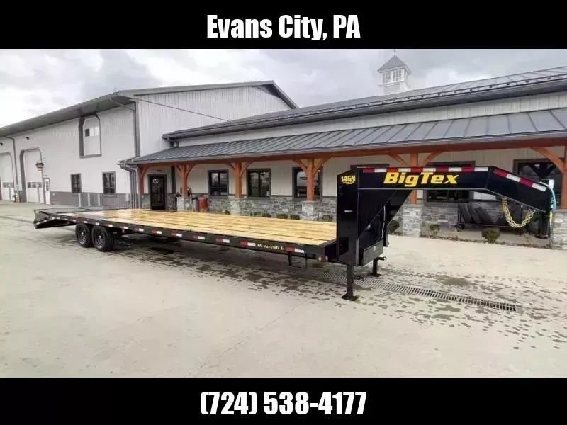 2027 Big Tex Trailers 102x40' HD Gooseneck Beavertail Deckover Trailer 15900# GVW 14GN-40D5A-MRBK
