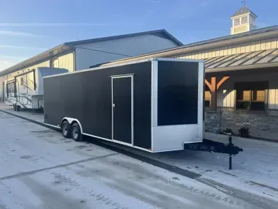 2026 Quality Cargo 8.5x20' 9990 GVW * 7' HEIGHT * BLACK .080 POLYCOR EXTERIOR * QC85x20TA-5200-UTV