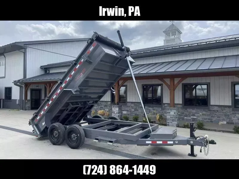 2025 Midsota 7x14 HD Low Profile Dump Trailer 17600# GVW NHV14T-BP