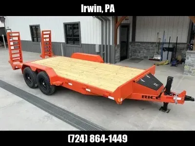 2026 Rice Trailers 7x16' Equipment Lowboy Trailer 9990# GVW FMEMR8216