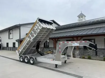 2027 Nordtek Trailers 7x16' 21000# Gooseneck Aluminum Dump Trailer DMP-UD-3SA21K-GN-82X16-HS3