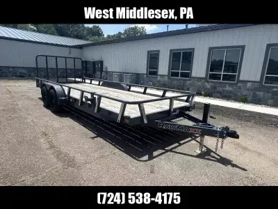 2025 RawMaxx 7x20' Utility Landscape Trailer 7000# GVW UTX2083BP7K