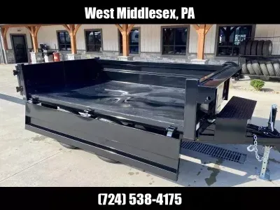 2026 Sure-Trac 6x10' Deckover Dump Trailer Fold Down Sides 9900# GVW ST-DODUFDS7210-100