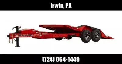 2026 RawMaxx 102x22' Power Tilt Equipment Trailer 16000# GVW GTX22BP16K-POWER