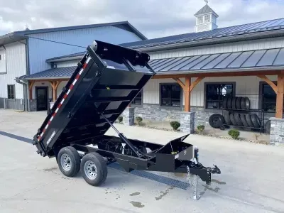 2026 Sure-Trac 6x10' Deckover Dump Trailer Fold Down Sides 9900# GVW ST-DODUFDS7210-100