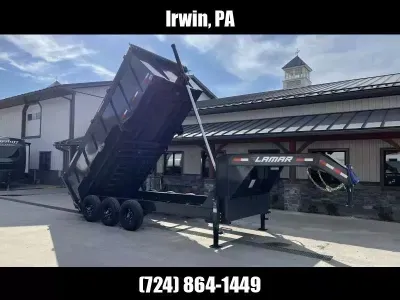 2027 Lamar Trailers 7x16' Gooseneck High Side Dump Trailer 21000# GVW GDT831637-HS4