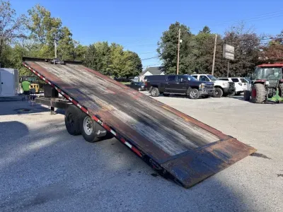 2015 BWise 102x24' Deckover Flatbed Power Tilt 14000# GVW