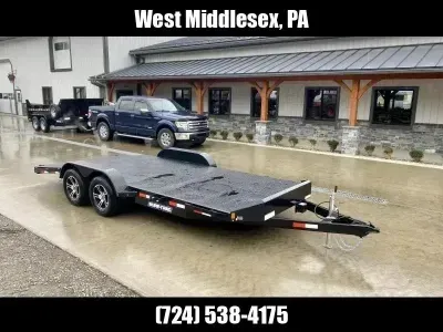 2026 Sure-Trac 7x18' Steel Deck Car Trailer 7000# GVW ST-CHS8218-070