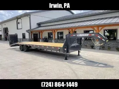 2026 Lamar Trailers 102x25' HD Gooseneck Deckover Trailer 14000# GVW GFS022527-FWR