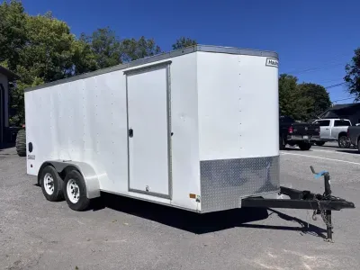 2017 Haulmark Trailers 7x16 White 7000# GVW