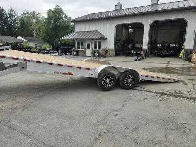 2026 H and H Trailer 7 x 24' Aluminum Power Tilt Car Hauler Trailer 9990# GVWH-EXA24-100