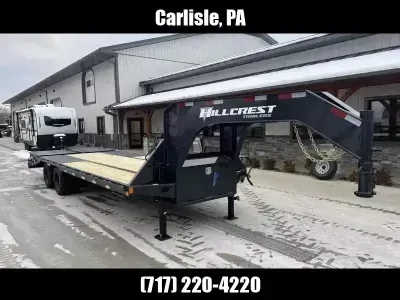2026 Hillcrest Trailers 102x25' Gooseneck Deckover Trailer 25990# GVW 259205SGMR