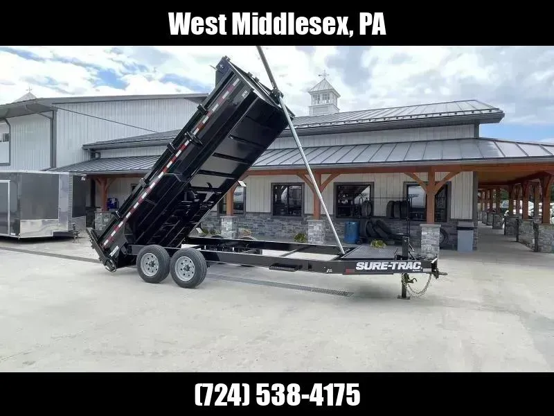 2026 Sure-Trac 7x14' 15400 GVW * TELE HOIST * 7GA FLOOR * I-BEAM FRAME * ST-BTL8214-154
