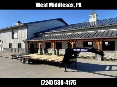 2026 Sure-Trac 102x25' Gooseneck Beavertail Deckover Trailer 15000# GVW ST-HDO10225-150G