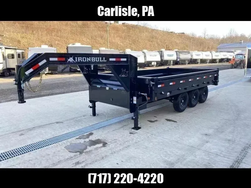 2026 Iron Bull 8x16' 21000 GVW Gooseneck * FOLD DOWN SIDES * SCISSOR HOIST * DDG9616073