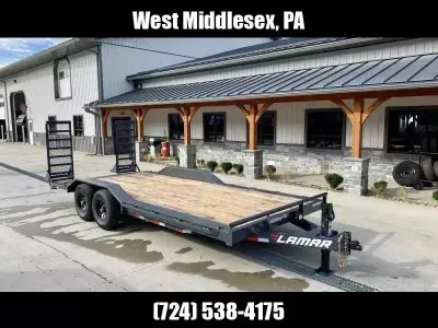 2027 Lamar Trailers 102x20' Equipment Trailer 14000# GVW H6022027-Deluxe