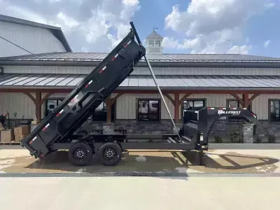 2027 Hillcrest Trailers 7x16' Gooseneck High Side Dump Trailer 21000 GVW 21716SGDH