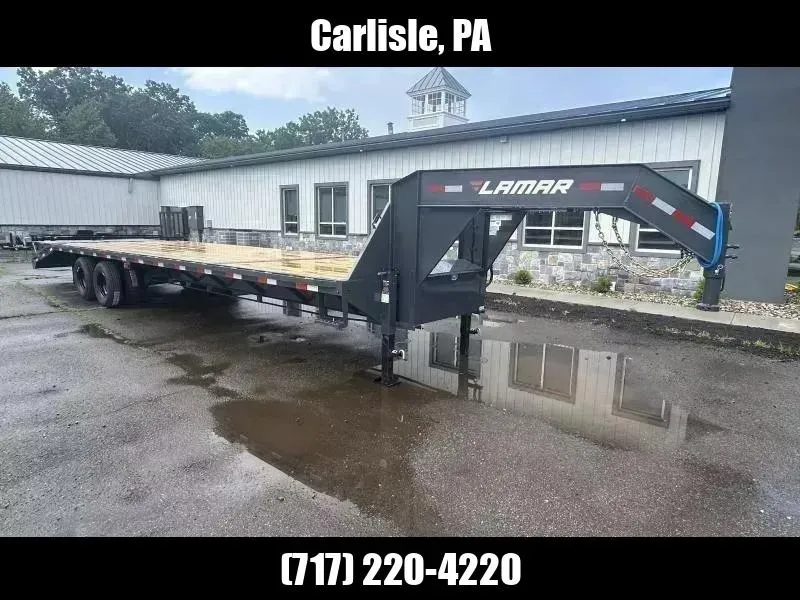 2026 Lamar Trailers 102x25' Gooseneck Deckover Trailer 24000# GVW GFD02252B-FWR