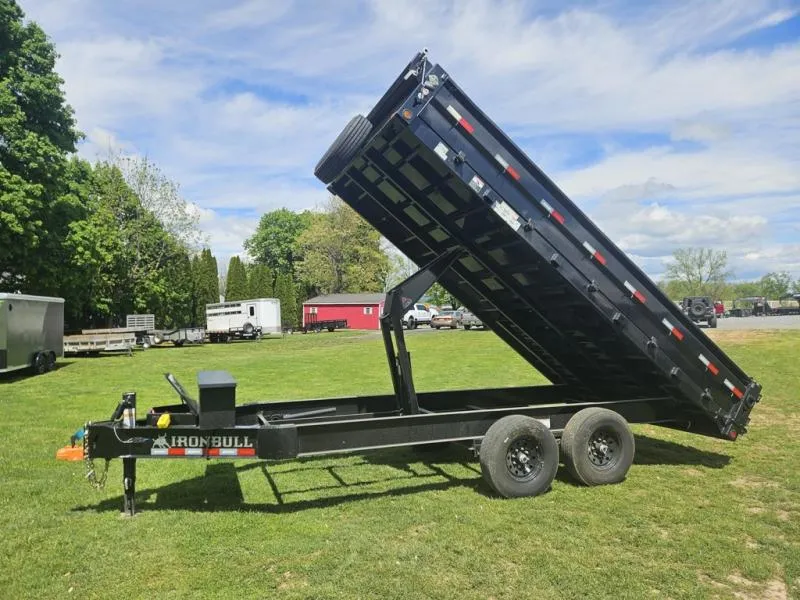 2026 Iron Bull 8x16' Deckover 14000 GVW * SCISSOR HOIST * FOLD DOWN SIDES * I-BEAM FRAME * DDP961607